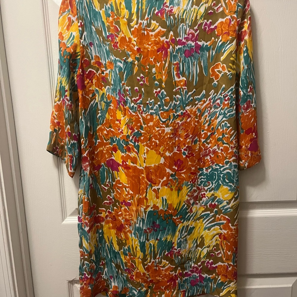 Zara Women's Multicolor Floral Patterned Dress/Tunic Sz S - Picture 2 of 4
